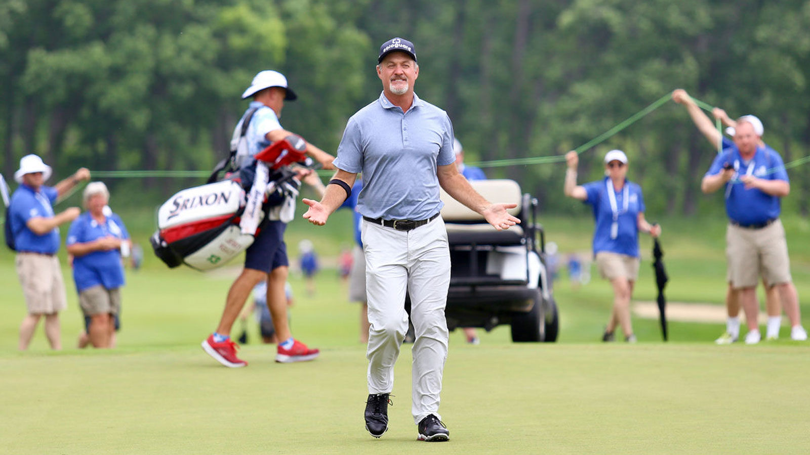 2019 AmFam Championship | Madison's Jerry Kelly celebrates on green after playoff